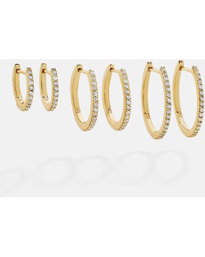 BaubleBar Niata 18k Gold Earring Set - White