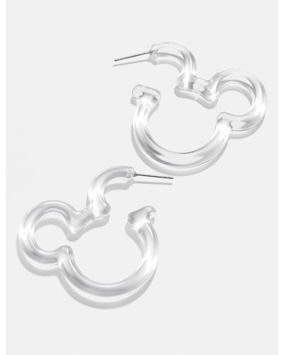 BaubleBar Mickey Mouse Disney Essential Hoop Earrings - White
