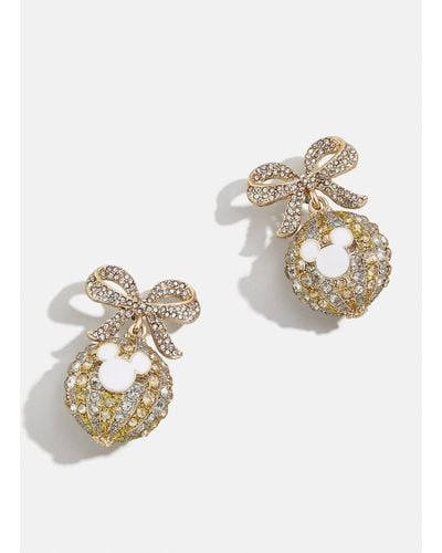 BaubleBar Mickey Mouse Disney Pavé Ornament Earrings - White