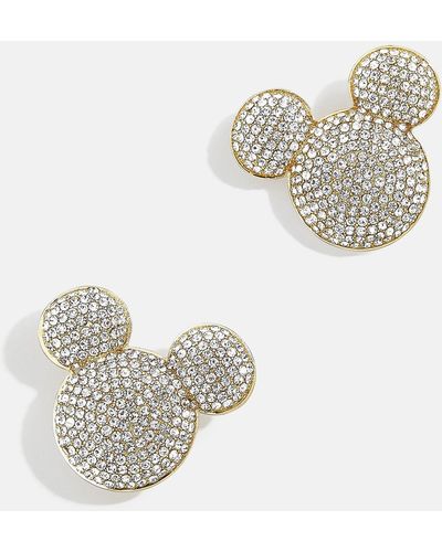 BaubleBar Mickey Mouse Disney Pavé Earrings - White