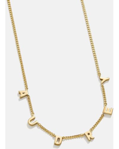 BaubleBar Mini 18k Gold Custom Spaced Letter Name Necklace - Metallic