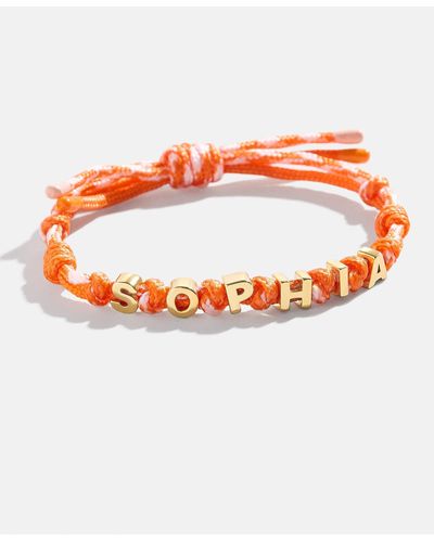 BaubleBar Custom Knotted Nameplate Bracelet - Orange