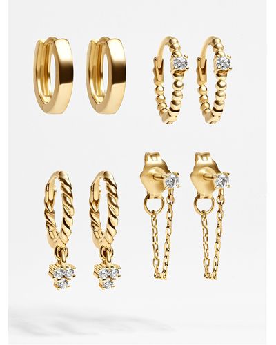 BaubleBar Luna 18k Gold Earring Set - Multicolor