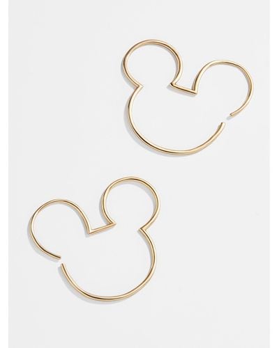 BaubleBar Mickey Mouse Disney 18k Gold Sterling Silver Threader Hoop Earrings - Metallic