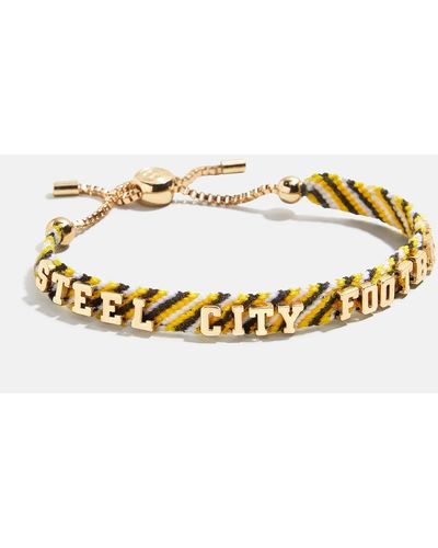 BaubleBar Pittsburgh Steelers Nfl Woven Friendship Bracelet - Metallic