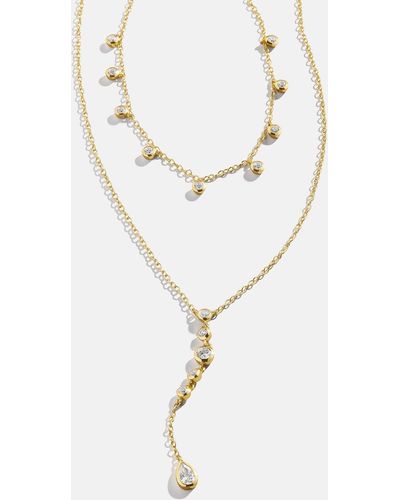BaubleBar Camilla 18k Gold Layered Necklace - White