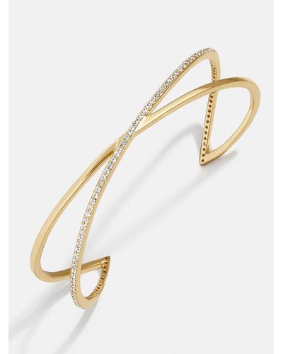 BaubleBar Shayla 18k Gold Cuff Bracelet - White