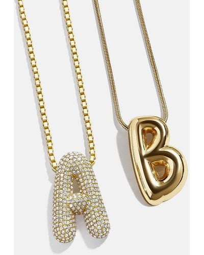 BaubleBar Bubble Initial Necklace - White