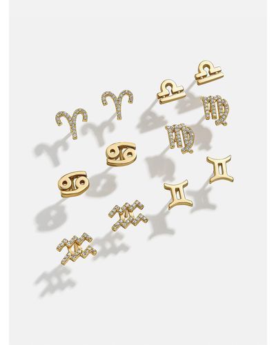 BaubleBar 18k Gold Zodiac Earrings - White