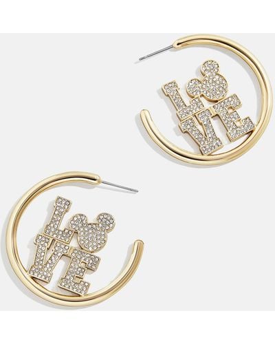 BaubleBar Mickey Mouse Disney Love Earring Hoops - Natural