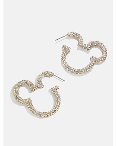 BaubleBar Mickey Mouse Disney Essential Hoop Earrings - White