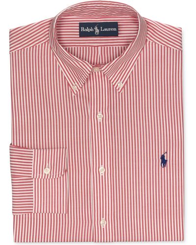 Ralph Lauren Polo Red And White Stripe Dress Shirt