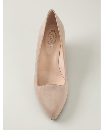 Tod's Low Wedge Court Shoes - Natural