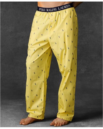 Ralph Lauren Polo Mens Polo Player Pajama Pants - Yellow