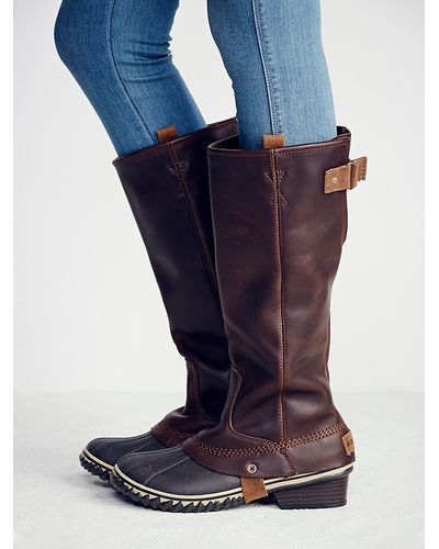 Free People Sorel Womens Slimpack Riding Tall Boot - Brown