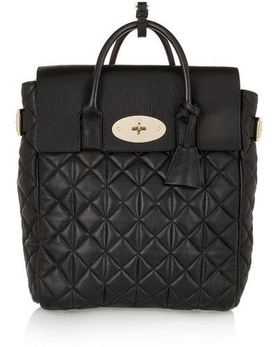 Mulberry  Cara Delevingne Large Quilted Leather Backpack - Black