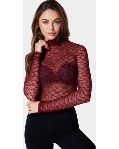 Red Lace Bodysuits for Women - Up to 78% off