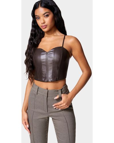 Leather Bustier Tops for Women - Up to 70% off