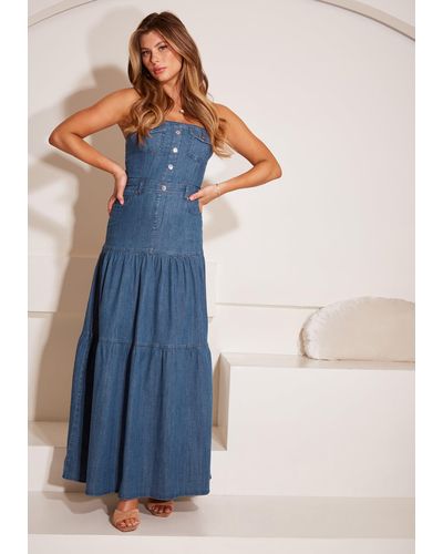 Tiered Denim Dresses for Women - Up to 89% off | Lyst