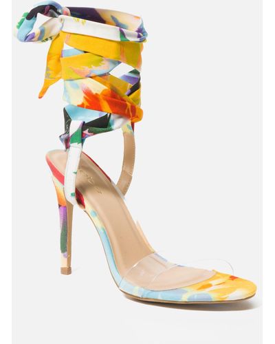 Bebe Bressy Ankle Wrap Heels - Multicolour