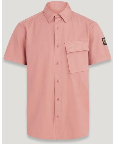 Belstaff Scale Short Sleeve Shirt - Pink