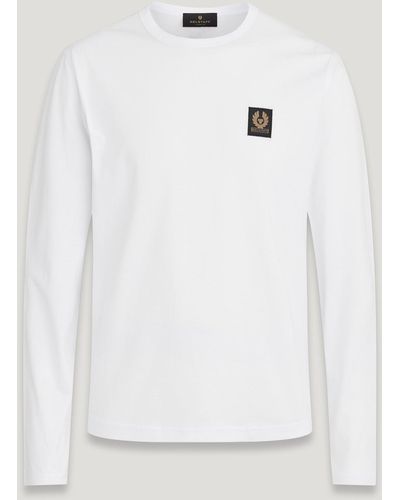 Belstaff Langarm-t-shirt cotton jersey - Weiß