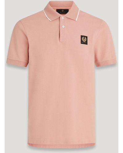 Belstaff Tipped Polo - Pink