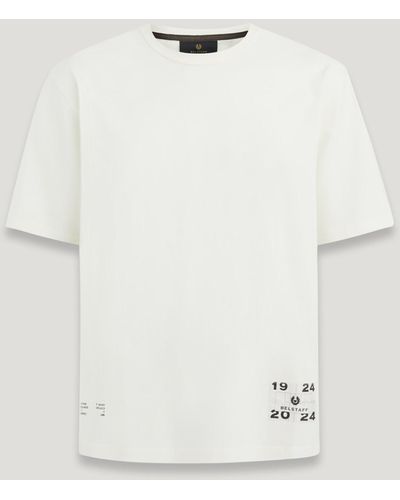 Belstaff Centenary t-shirt mit label-applikation - Weiß