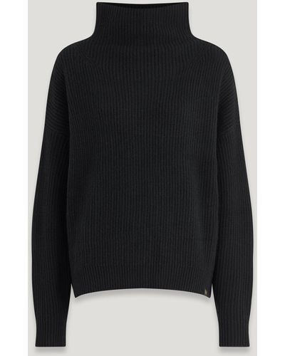 Belstaff Eden Mock Neck Sweater - Black