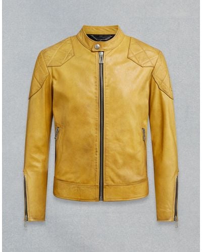 Belstaff Outlaw Leather Jacket - Yellow