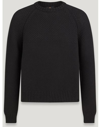 Belstaff Jersey de cuello redondo channel - Negro