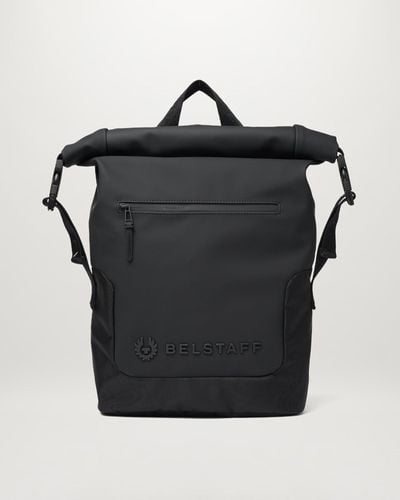 Belstaff Roll Top Backpack - Black