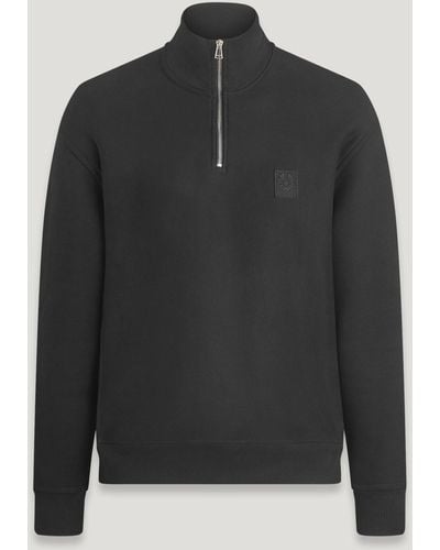 Belstaff Hockley Quarter Zip Sweatshirt - Black