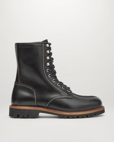 Belstaff Marshall Lace Up Boots - Black