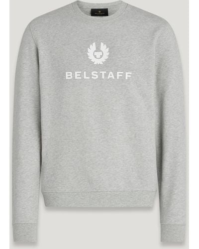 Belstaff Sweat-shirt À col ras-du-cou signature - Gris