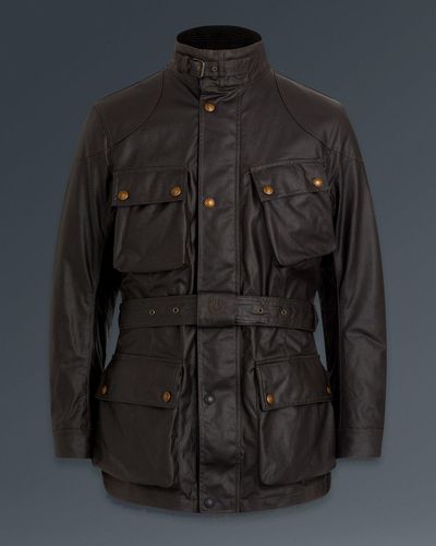 Belstaff Chaqueta trialmaster panther hand waxed leather - Negro