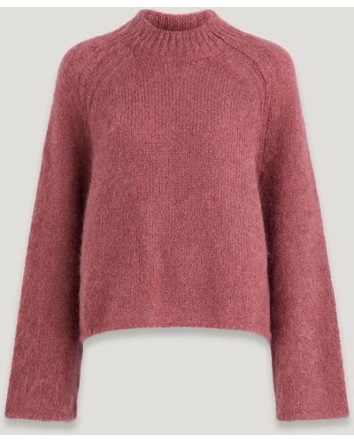 Belstaff Maulden Mock Neck Sweater - Red