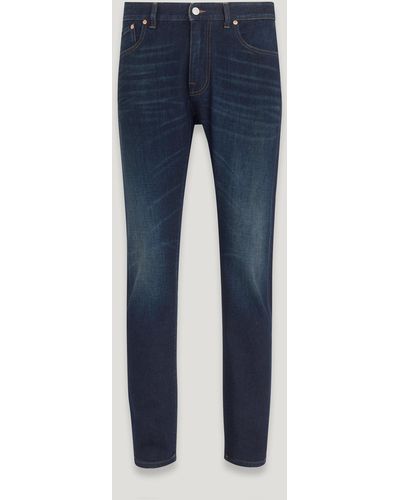 Belstaff Jeans Stretch Longton Slim Comfort Uomo Denim Stretch Délavé W28L32 - Blu