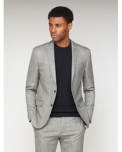 Ben Sherman Grey Twist Structure Slim Fit Suit
