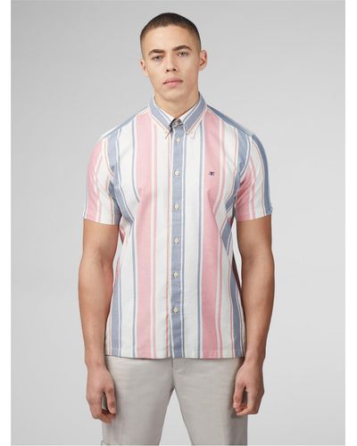 Ben Sherman Multicolour Stripe Shirt - White