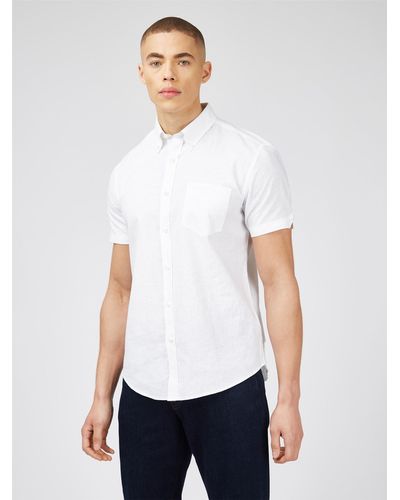 Ben Sherman Linen Shirt - White