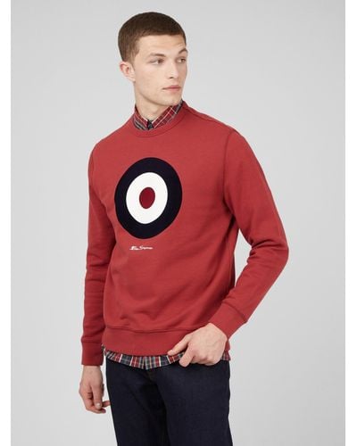 Ben Sherman Signature Organic Cotton Target Sweatshirt - Red