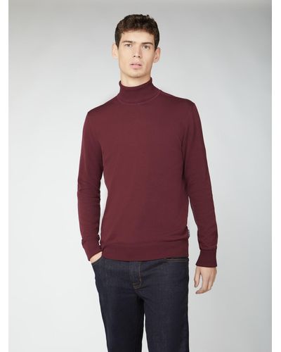 Ben Sherman Signature Cotton Roll Neck - Red