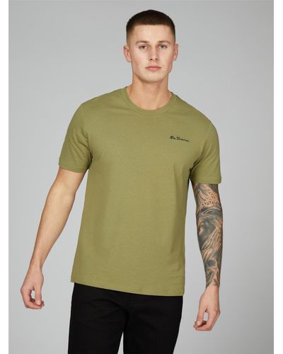 Ben Sherman Chest Embroidery Tee - Green