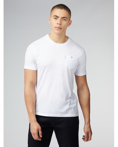 Ben Sherman Signature T-shirt With Chest Pocket - White