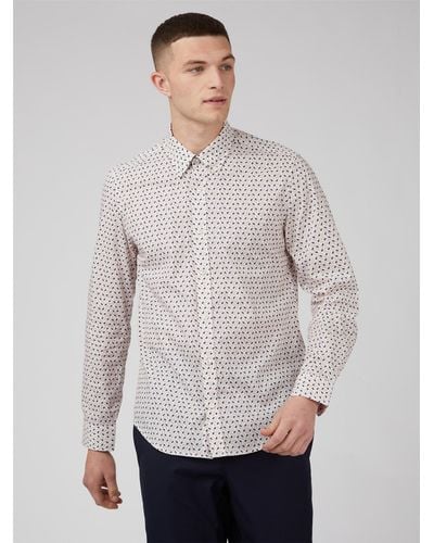 Ben Sherman Dash Print Shirt - Grey