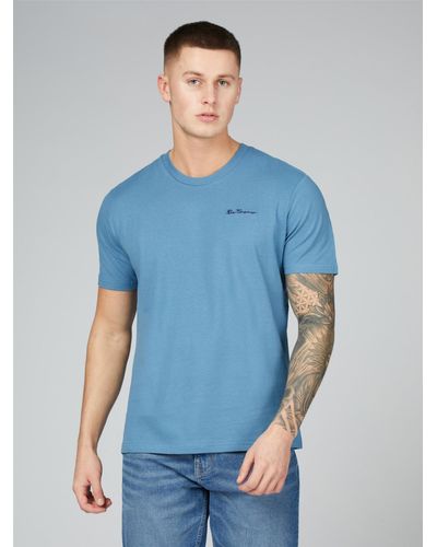 Ben Sherman Chest Embroidery Tee - Blue