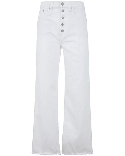 Polo Ralph Lauren Wide Leg Crop Jeans - White