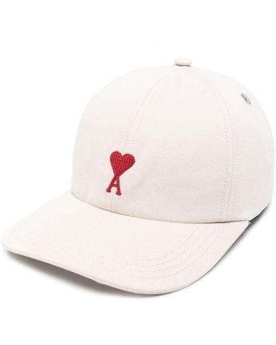 Ami Paris Red Adc Embroidery Cap - Pink