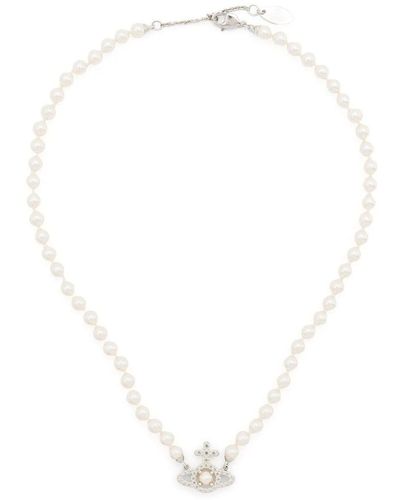 Vivienne Westwood Olympia Pearl Necklace - White